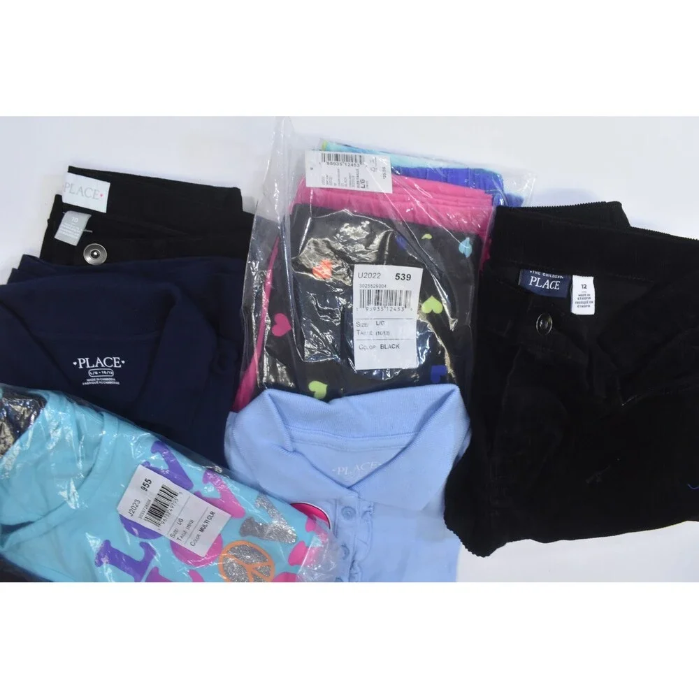 The Childrens Place Lot Of 15 Girls Size Large 10/12 Mixed Season Tops Bottoms